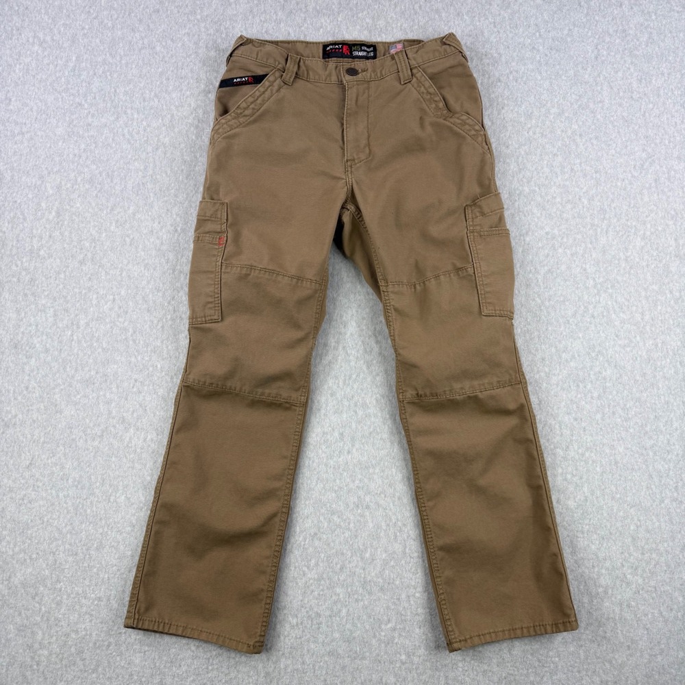 Ariat Pants Mens 31x30 Brown M5 FR Flame Resistant Cargo Cordura Canvas Work